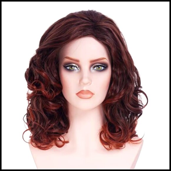 Vintage Wavy Synthetic Wig Retro Cosplay Costume Disco Hair Full Cap main image 5
